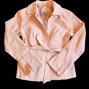 JW Leather Pink (pale Petal pink) Chic Jacket, size L